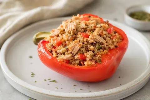 Imagen ilustrativa de Pimiento relleno de atún y quinoa