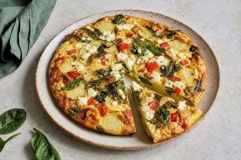 Imagen ilustrativa de Frittata de verduras, feta y patata