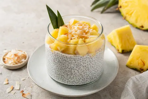 Imagen ilustrativa de Pudin de chía tropical con piña