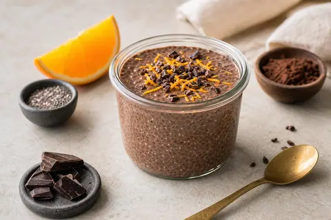 Imagen ilustrativa de Pudin de chía cacao y naranja