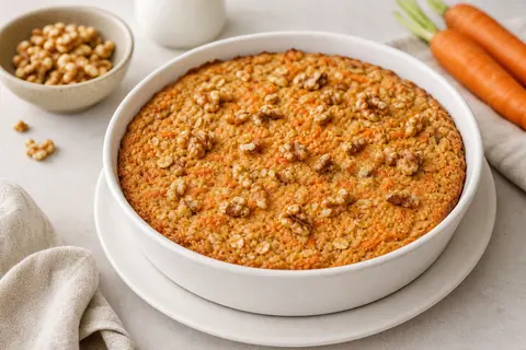 Imagen ilustrativa de Baked oats de zanahoria y nuez