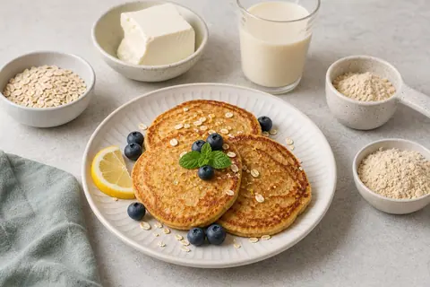 Imagen ilustrativa de Tortitas de tofu sedoso, avena y limón