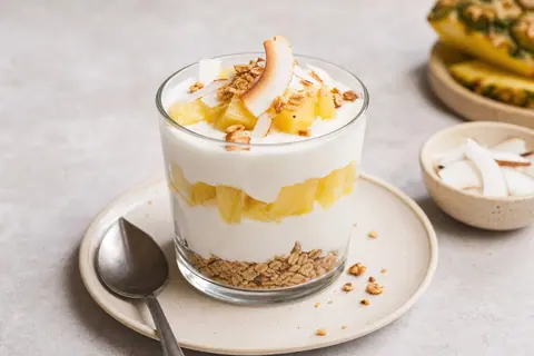 Imagen ilustrativa de Copa de skyr, piña y coco
