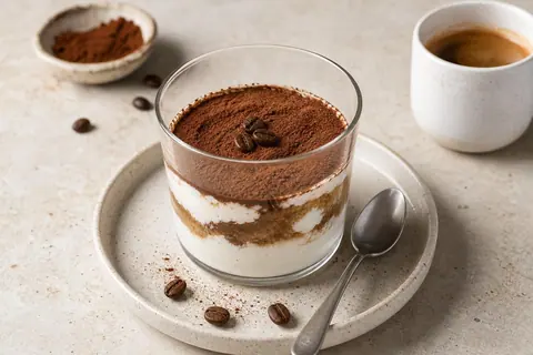 Imagen ilustrativa de Vasito de ricotta, café y cacao