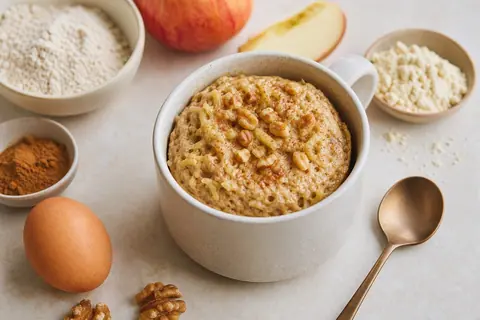 Imagen ilustrativa de Mugcake esponjoso de manzana y canela