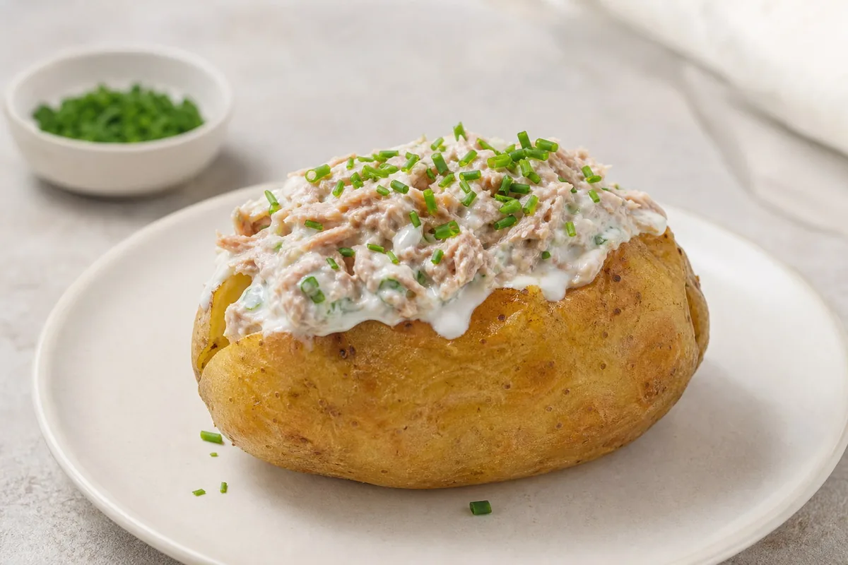 Imagen ilustrativa de Patata rellena de atún y yogur