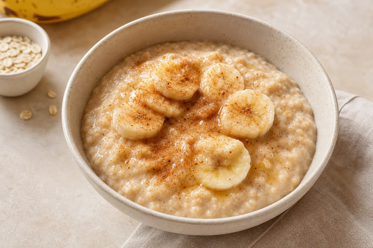 Imagen ilustrativa de Avena cremosa de plátano y canela