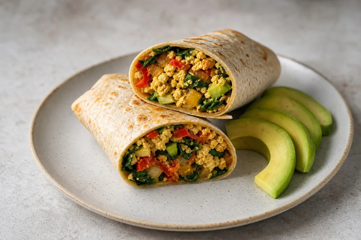 Imagen ilustrativa de Wrap vegetal de tofu revuelto