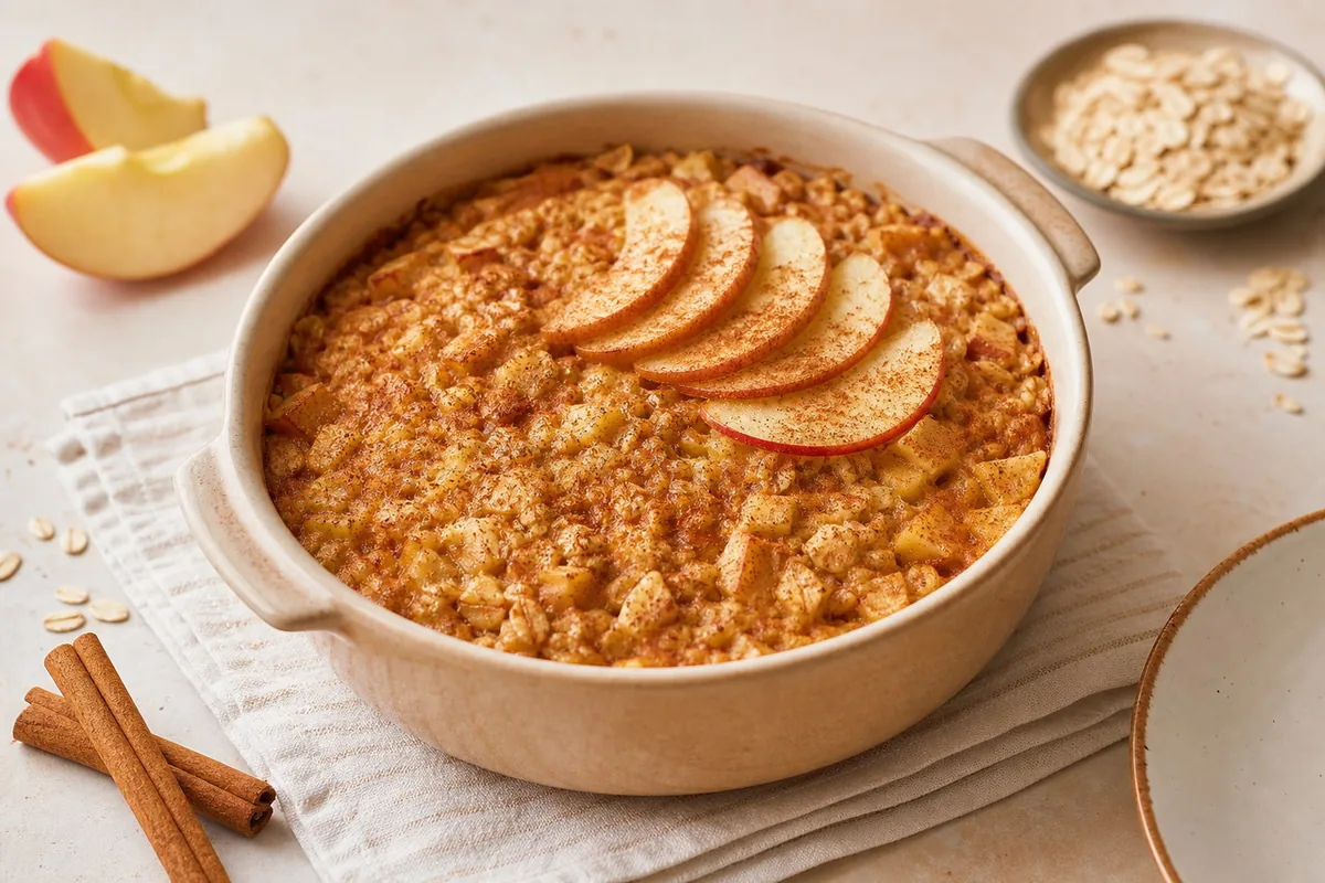 Imagen ilustrativa de Baked oats de manzana y canela