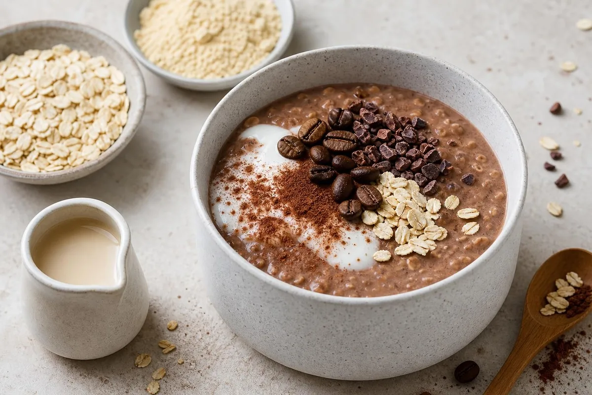 Imagen ilustrativa de Avena nocturna de soja, café y cacao