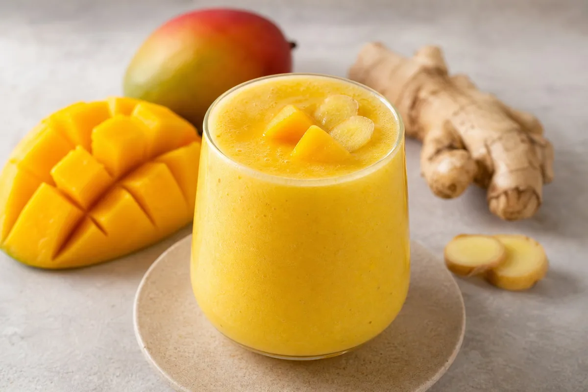 Imagen ilustrativa de Batido tropical de mango y jengibre
