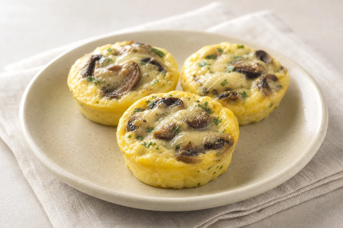 Imagen ilustrativa de Mini tortilla de champiñón y queso