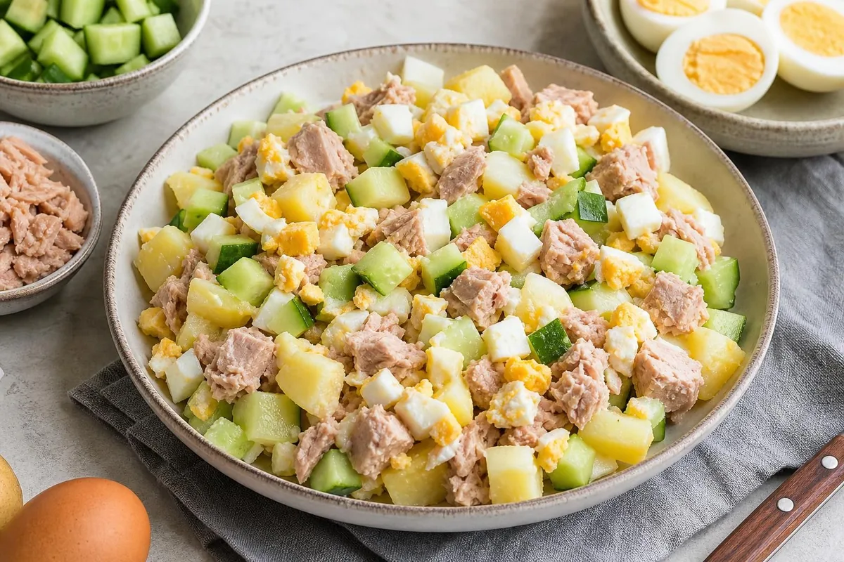 Imagen ilustrativa de Ensaladilla rápida de atún y huevo
