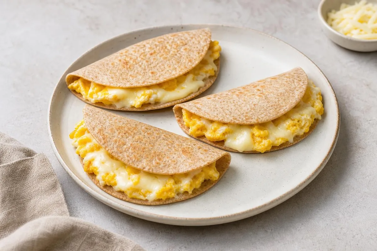 Imagen ilustrativa de Mini quesadilla de huevo y queso