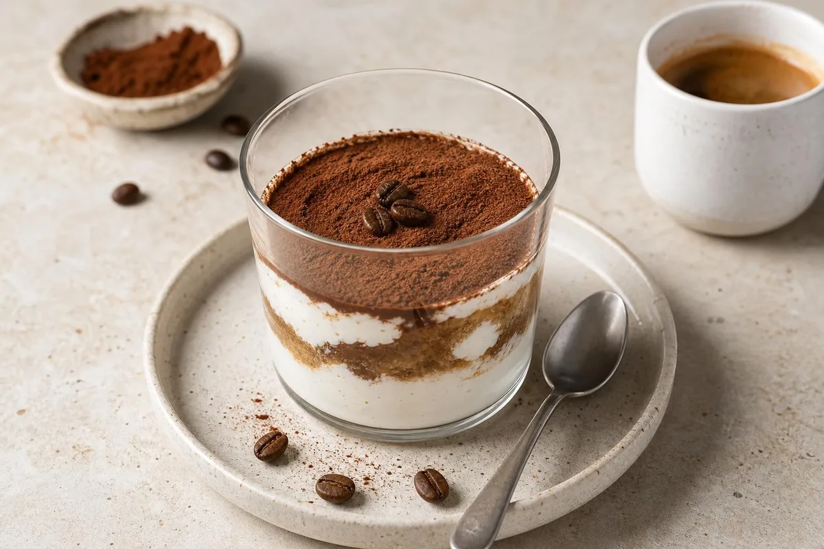 Imagen ilustrativa de Vasito de ricotta, café y cacao